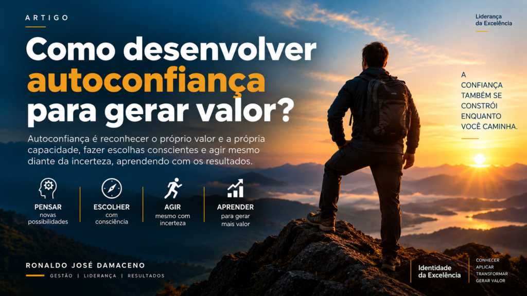 Como desenvolver autoconfiança para gerar valor?